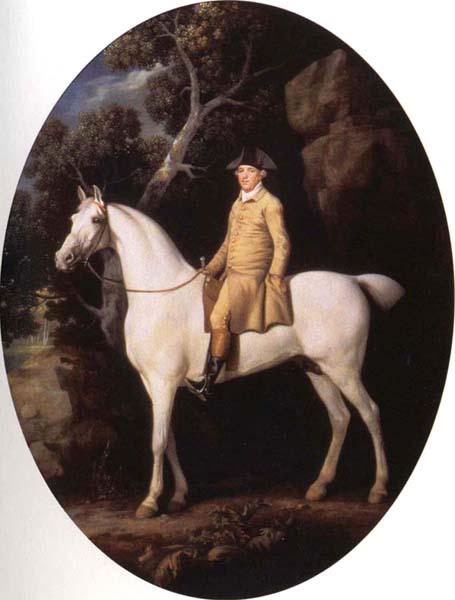 George Stubbs Self-Portrait on a White Hunter oil painting picture